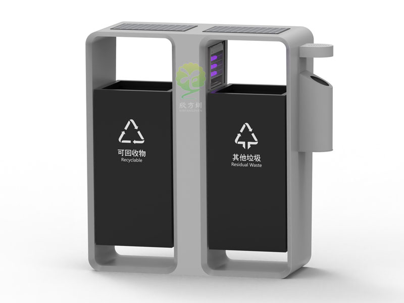 太陽能滅蚊燈垃圾桶智慧城市戶外滅蚊不銹鋼果皮箱